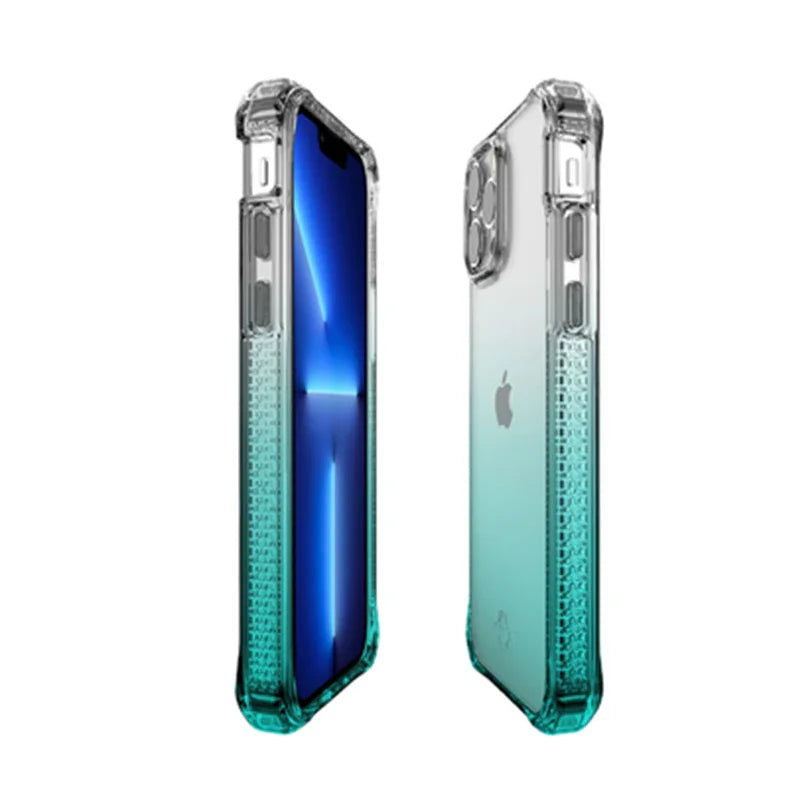 Itskins Hybrid Ombre iPhone 13 Pro Max Cover - Teal - Tashqila Itskins Hybrid Ombre iPhone 13 Pro Max Cover - Teal - Tashqila